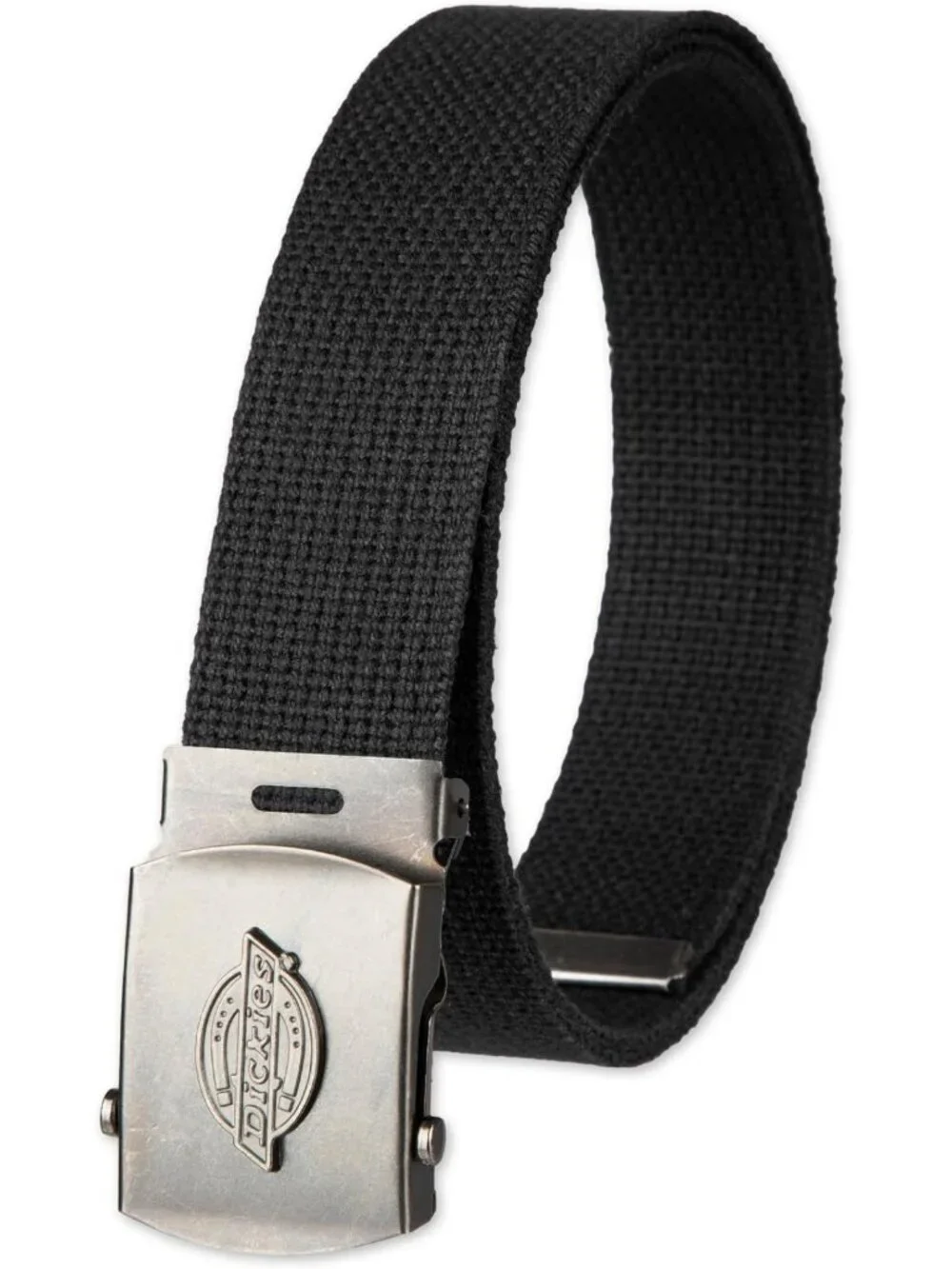 Men's Fabric Web Logo Buckle Belt - Adjustable Up to 42